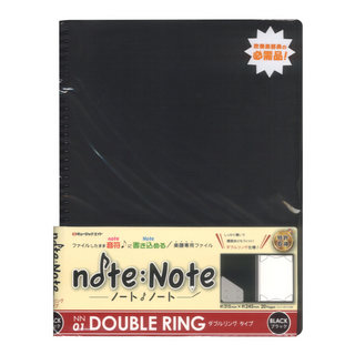 ミュージックエイト 楽譜ファイル note:Note ダブルリングタイプ ブラック ノートノート