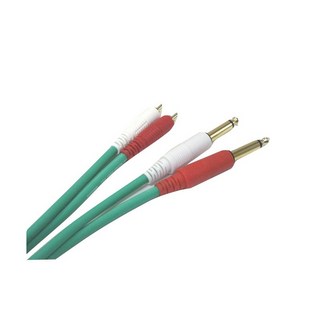 EXFORMCOLOR TWIN CABLE 2RP-1.8M (RCA-PHONE 1ペア) 1.8ｍ (GREEN)