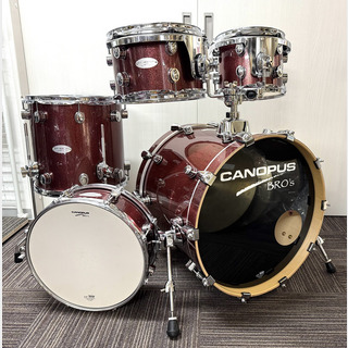 canopus USED CANOPUS BROS KIT 20BD.10TT.12TT.14FT.14SD Platinum Ruby SK-20-PR-W