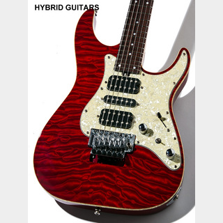 BacchusStratocaster Type Trans Red 