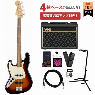 FenderPlayer Series Jazz Bass Left-Handed 3-Color Sunburst Pau FerroVOXアンプ付属エレキベース初心者セット