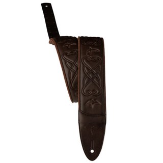 Paul Reed Smith(PRS) PRS 2.4inch Padded Guitar Strap w/RAS Custom Leather (Faux) Birds (Brown)