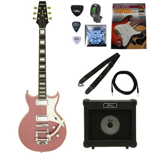 Aria Pro II 212-MK2 CDPK Cadillac Pink エレキギター アンプ付き 初心者セット