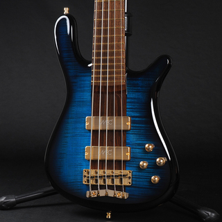 Warwick Custom Shop Master Built Streamer Stage I 5st Broad Neck ~Blue Blackburst Transparent High Polish~