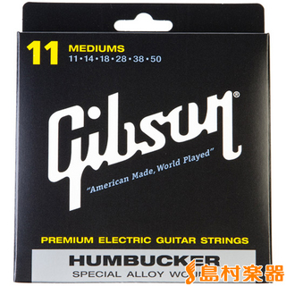 GibsonSEG-SA11 エレキギター弦 Humbucker ミディアムゲージ 011-050