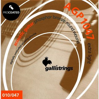 Galli Strings AGP1047 Extra light Phosphor Bronze For Acoutsic Guitar .010-.047【池袋店】