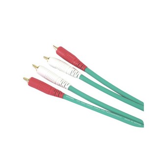 EXFORM COLOR TWIN CABLE 2RR-3.0M (RCA-RCA 1ペア) 3.0m (GREEN)