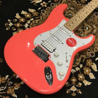 Squier by Fender SONIC STRATOCASTER HSS Maple Fingerboard White Pickguard Tahitian Coral ストラトキャスター エレキギ