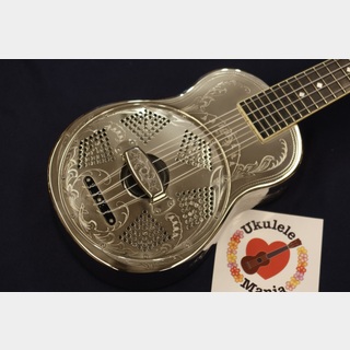 National Resonator Style 3 "Lily of the Valley" Flower Etched Design Nickel/Brass Soprano 