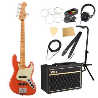 Fenderフェンダー Player Plus Jazz Bass V FRD 5弦エレキベース VOXアンプ付き 入門10点 初心者セット