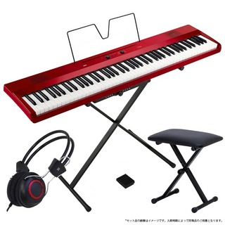 KORG L1SP Liano メタリックレッド 簡易練習セット 電子ピアノ デジタルピアノ 88鍵盤