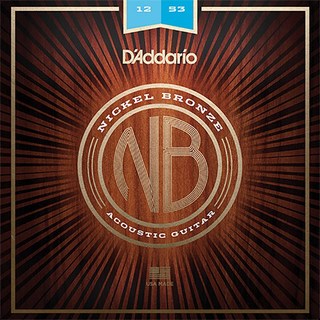 D'AddarioNickel Bronze Wound Acoustic Guitar Strings [NB1253/Light, 12-53]