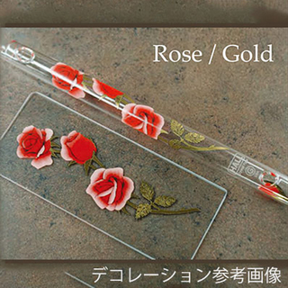 HALL CRYSTAL C Piccolo:Red Rose with Gold（ローズ/ゴールド） [11214]