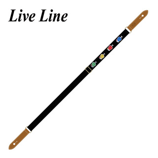 LIVE LINE YUS34B-1 クリームソーダ ウクレレストラップ/レザーエンド