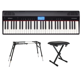 Roland ローランド GO-61P GO:PIANO エントリーキーボード ピアノ 4本脚型スタンド キーボードベンチ付きセット