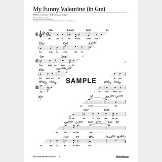 楽譜 My Funny Valentine（in Gm）
