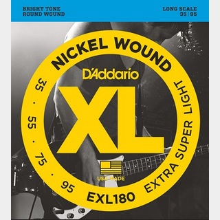 D'AddarioEXL180 XL NICKEL Bass Strings 35-95 Long Scale 【渋谷店】