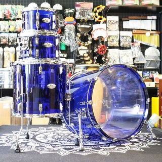 Pearl CRB524P/C #742 [CRYSTAL BEAT 4 pc Drum Shell Pack / Frost Acrylic] - Blue Sapphire 【Crystal Beat...
