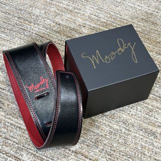 MoodyLeatherStrap Leather & Leather 2.5 STD Black/Red