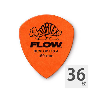 Jim Dunlop558B060 Tortex FLOW Standard 0.60mm ギターピック×36枚