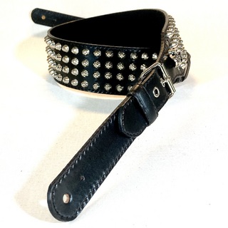 wizard leather 本革製ストラップ(スタッズ/ブラックレザー)