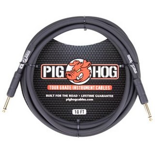 Pig Hog PH10 10ft S-S BLK [約3メートル 1/4”ギター/ 楽器用ケーブル]ピグホグ【WEBSHOP】