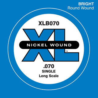 D'Addario XLB070 ベース弦 XL Nickel Wound Long Scale 070 【バラ弦1本】
