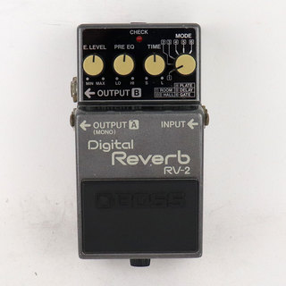 BOSS 【中古】 リバーブ エフェクター BOSS RV-2 Digital Reverb Made in JAPAN ギターエフェクター