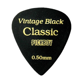 PICKBOYGP-07/05 Vintage Classic Black 0.50mm ギターピック×10枚