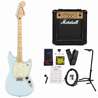 Fender Player Mustang Maple Fingerboard Sonic Blue Marshall MG10アンプ付属エレキギター初心者セット【WEBSHOP
