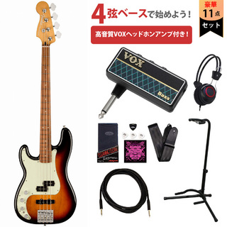 Fender Player Plus Precision Bass Left-Hand Pau Ferro Fingerboard 3-Color Sunburst [左利き用] VOXヘッドホン