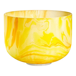 MEINL Sonic Energy 10" Marble Crystal Singing Bowl E4, Yellow, 432 Hz, Solarplexus Chakra [MCSB10E]