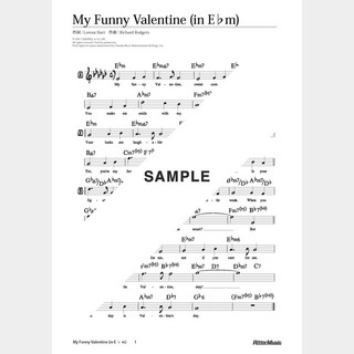楽譜My Funny Valentine（in E♭m）