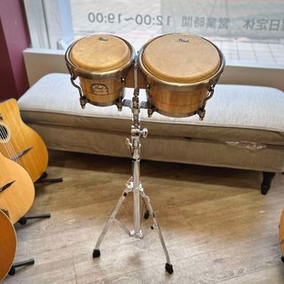 PearlElite Series Wood Bongos w/Gig Case&Stand