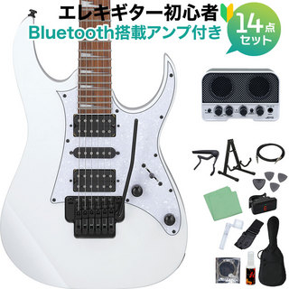 IbanezRG450DXB WH エレキギター初心者14点セット 【Bluetooth搭載ミニアンプ付き】