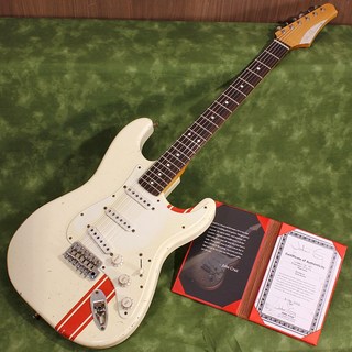 John Cruz Custom Guitars【USED】Premier Fifty Crossville ST Rivera White w/Minx's Red Stripe