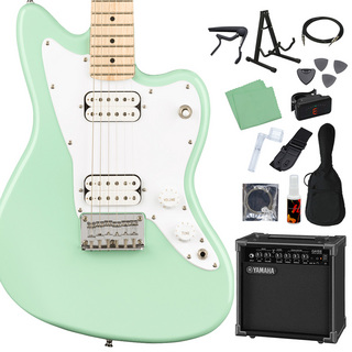 Squier by Fender Mini Jazzmaster HH エレキギター初心者14点セット 【ヤマハアンプ付き】 Surf　Green