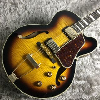 Ibanez AF95FM AYS (Antique Yellow Sunburst) フルアコギター フレイムメイプルトップ 【現物写真】