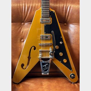 Blast CultHollow V Gold Semi-Hollow Body Model / with Bigsby 