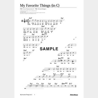 楽譜My Favorite Things（in C）