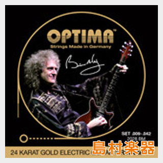 OPTIMA 2028.BM エレキギター弦 E-GUITAR 24K GOLD STRINGS Brian May 009-042
