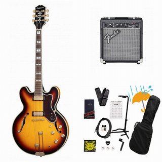 Epiphone Sheraton with Frequensator Vintage Sunburst シェラトン Fender 10Wアンプ付属エレキギター初心者セットR