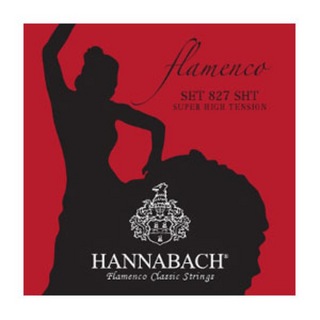 HANNABACHFlamenco SET827SHT RED スーパーハイテンション フラメンコギター弦×6セット